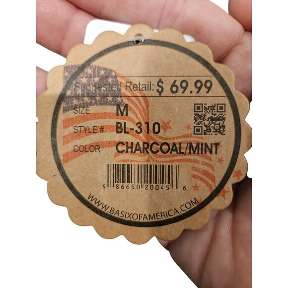 Turks & Caicos Classic Pullover Hoodie NWT Med. Unisex Sweatshirt Mint Charcoal - Picture 5 of 5